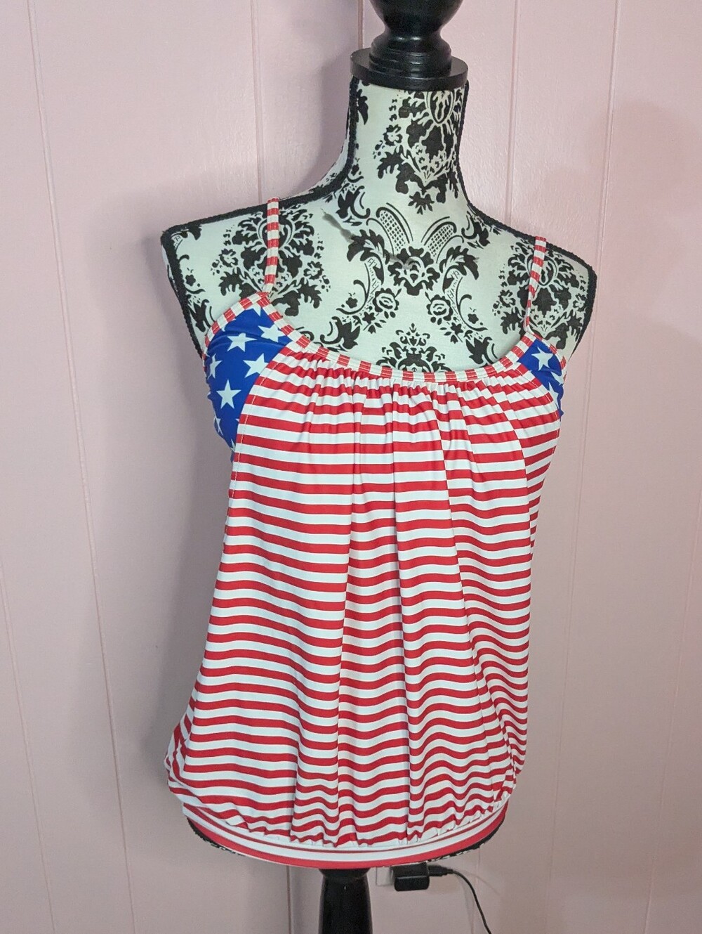 flag swim suit top